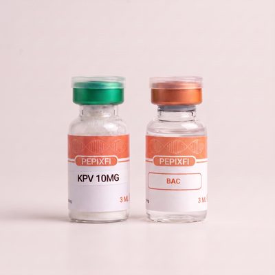 KPV 10mg — vialen och BAC-vattnet sida vid sida