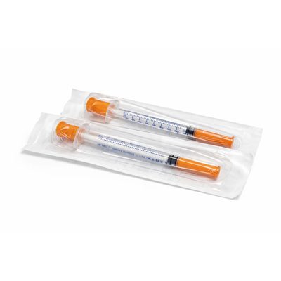 Insulinsprutor 31G — två sterilt förpackade 1 ml-sprutor med U-100-skala, Pepixfi